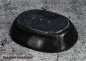 Preview: Hexenshop Dark Phönix Klassische ovale Seifenschale aus schwarzem-grauem Marmor